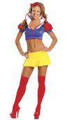 View Item Adult Ladies UK Size 10-12 3pc Sexy Snow White Fairytale Fancy Dress Costume